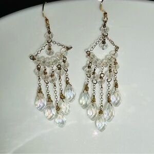 Elegant Gold and Crystal Dangle Earrings